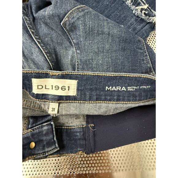 DL1961 Maternity Jeans Women's 31 Maternity Straight Ankle Side Panels - Picture 4 of 6